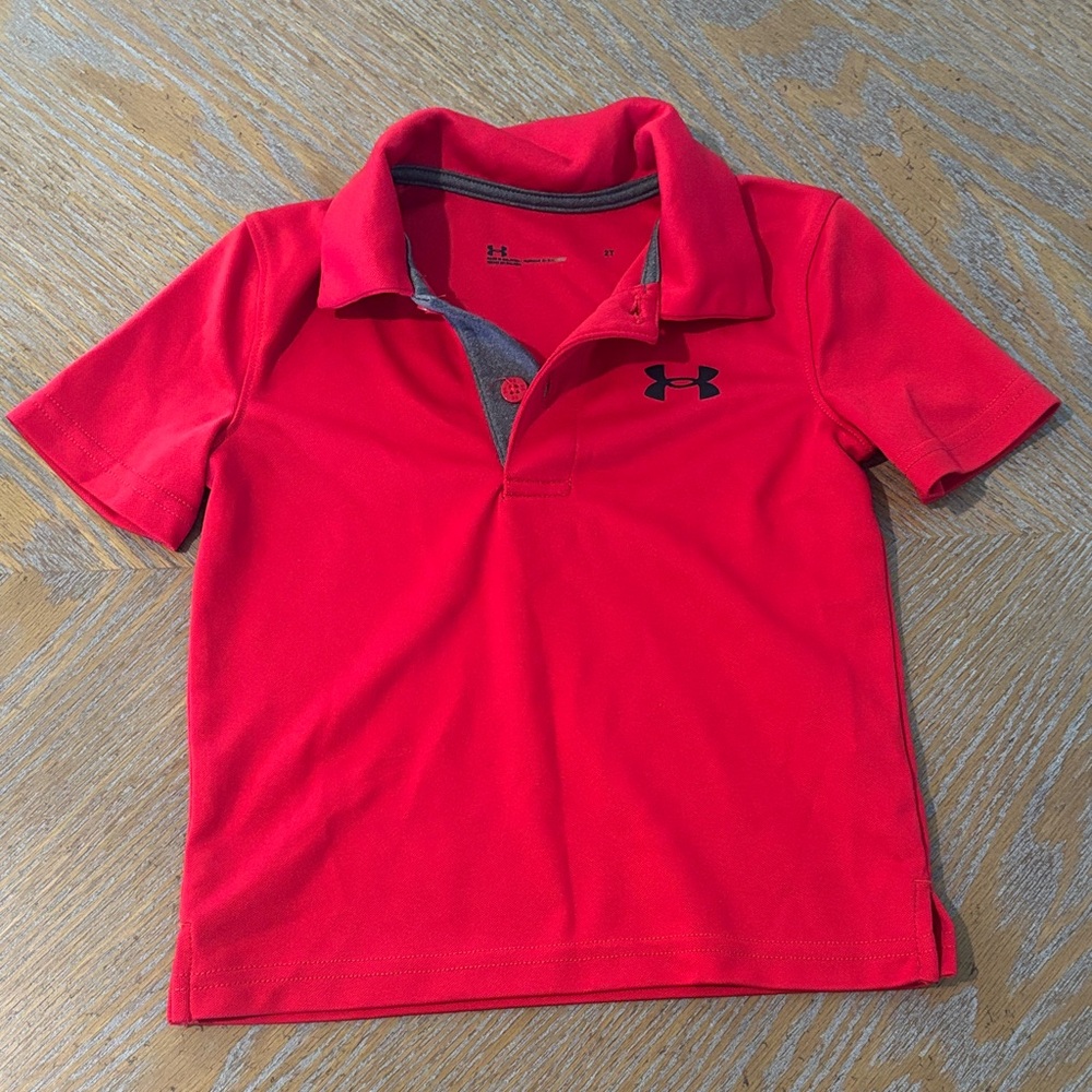 Under Armour Kids Red Polo Shirt 2T